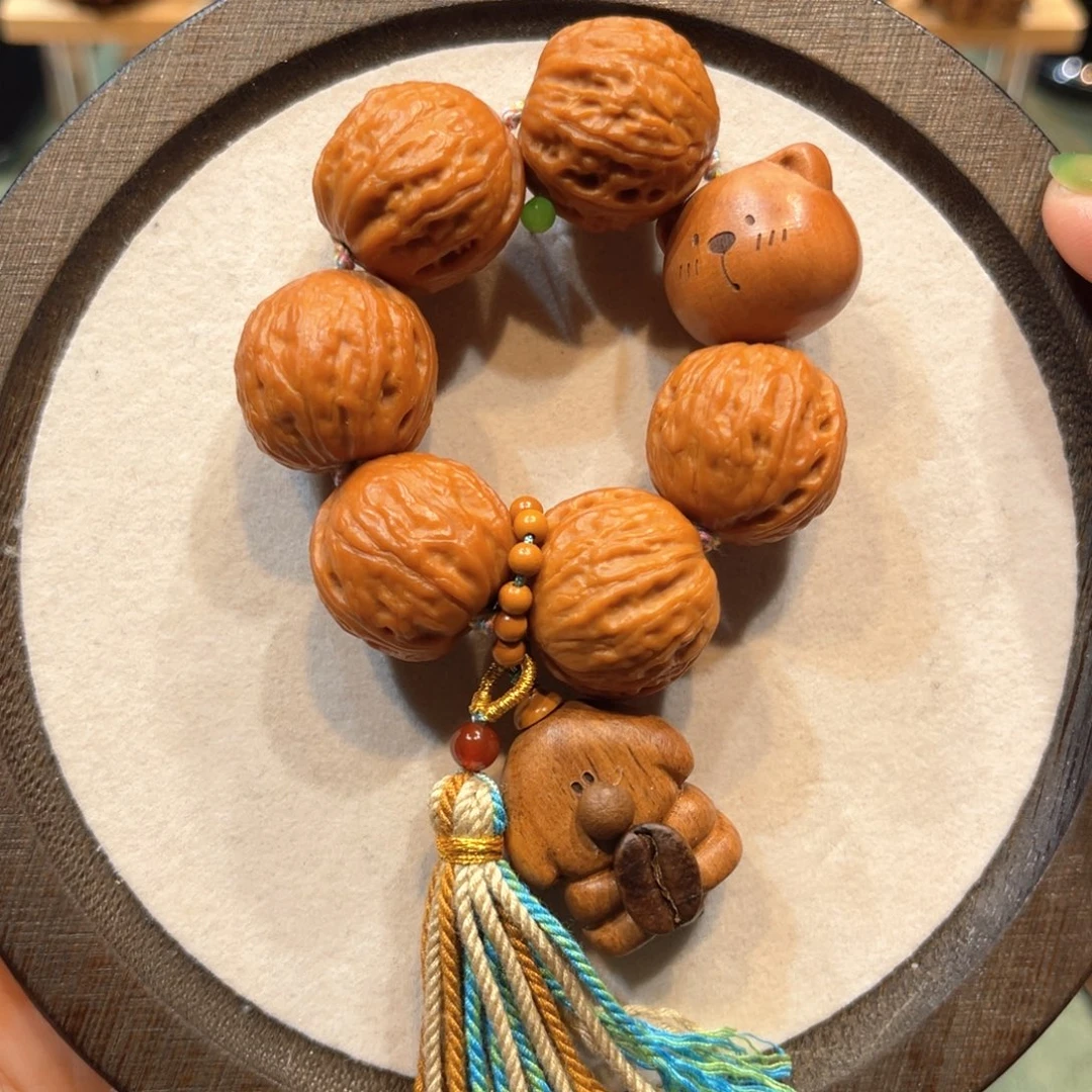 文玩核桃把件小熊头设计款