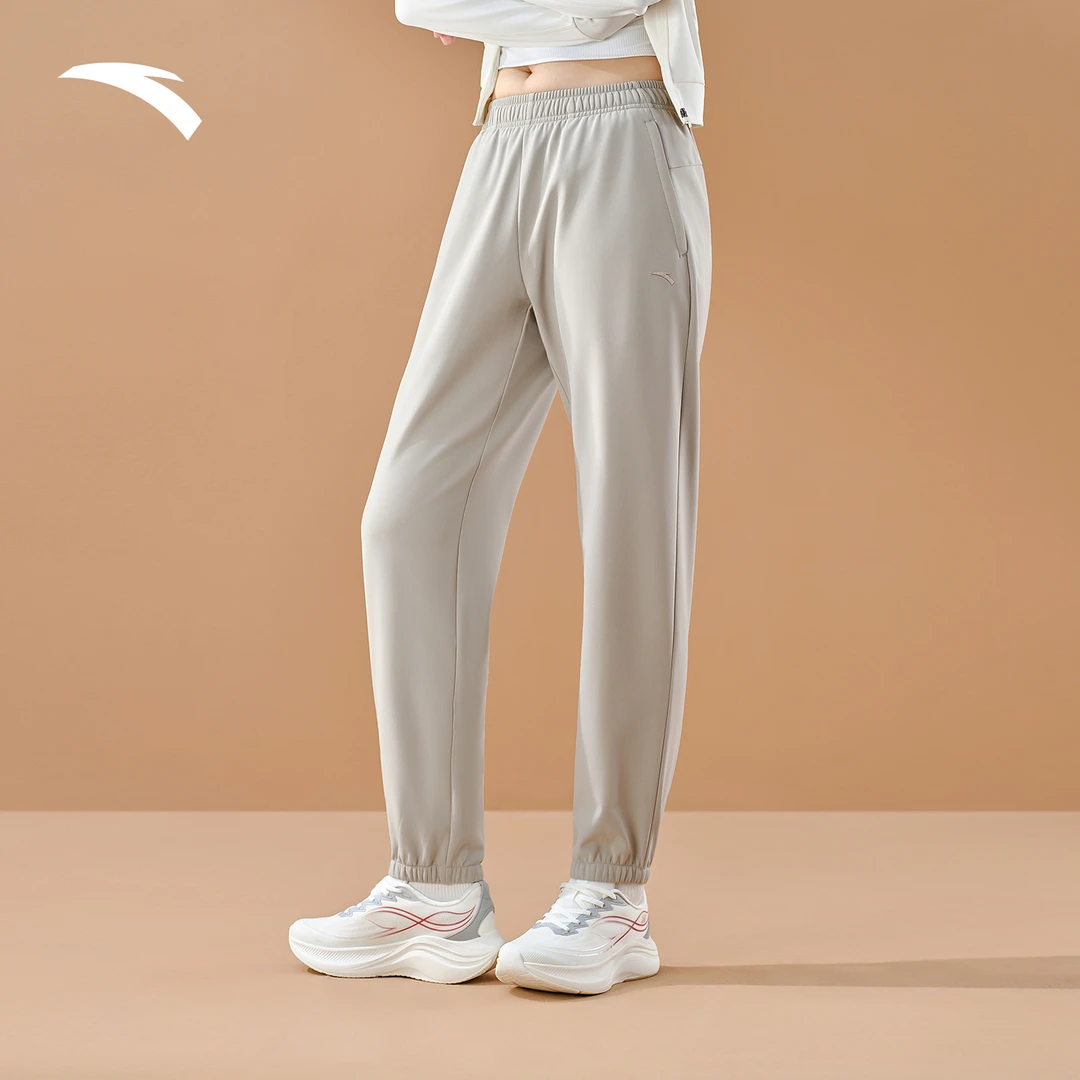 【薇薇专属】安踏防泼水运动裤女秋冬季加绒梭织长裤休闲962547502