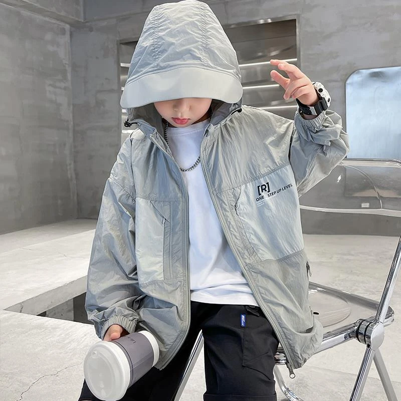 男童防晒衣服夏季薄款2025新款儿童装防紫外线皮肤衣外套大童夏装