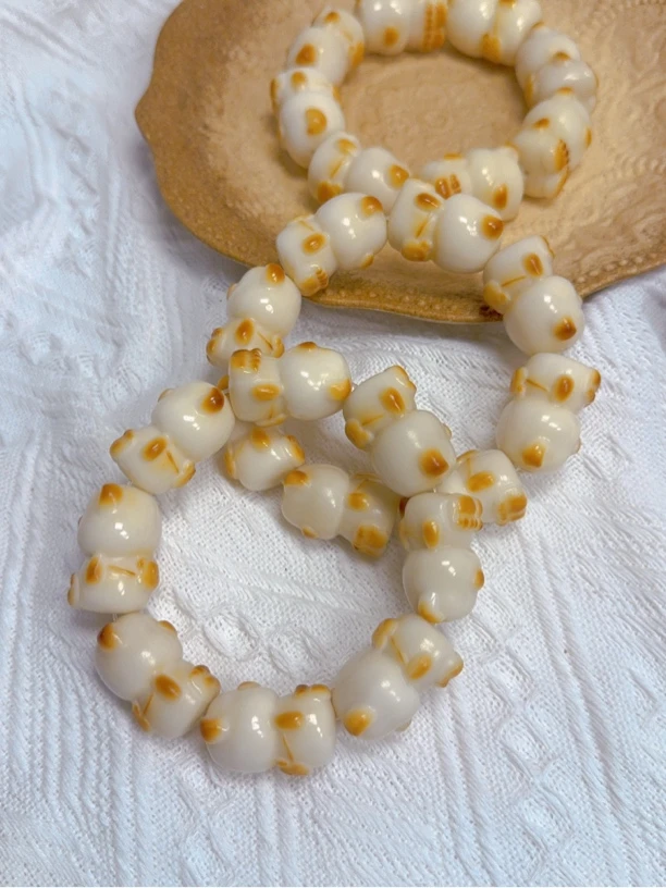 象牙果原果雕刻手工炭烧爱心小熊背书包可爱大卡文玩手串