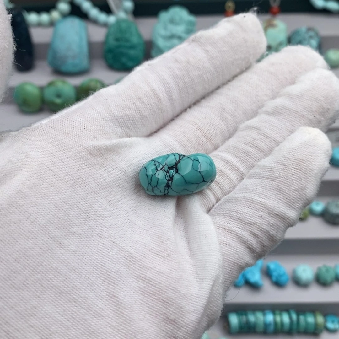 未镶嵌绿松石随型桶珠