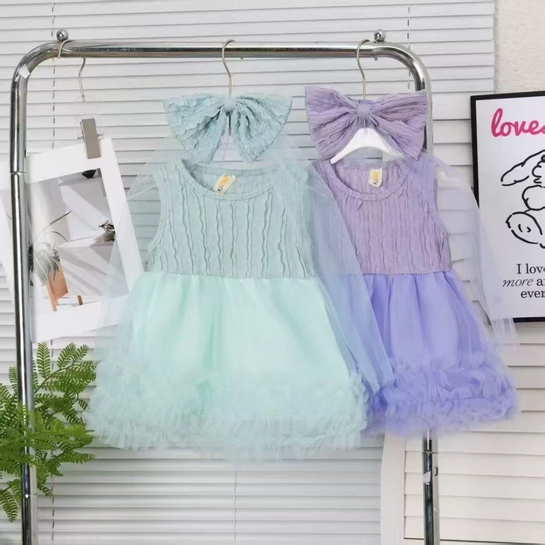 A38（大米家）夏季洋气无袖蓬蓬公主裙