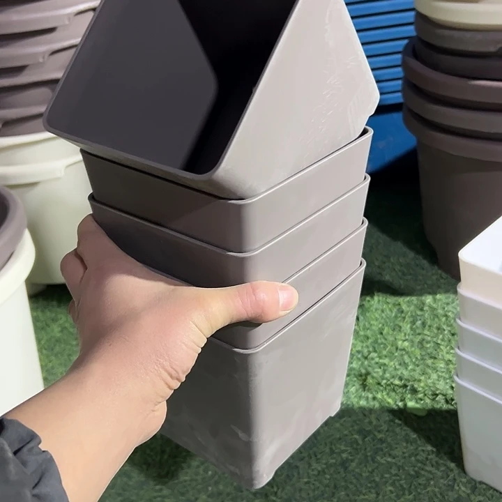 咖色方盆14外径14高5个盆