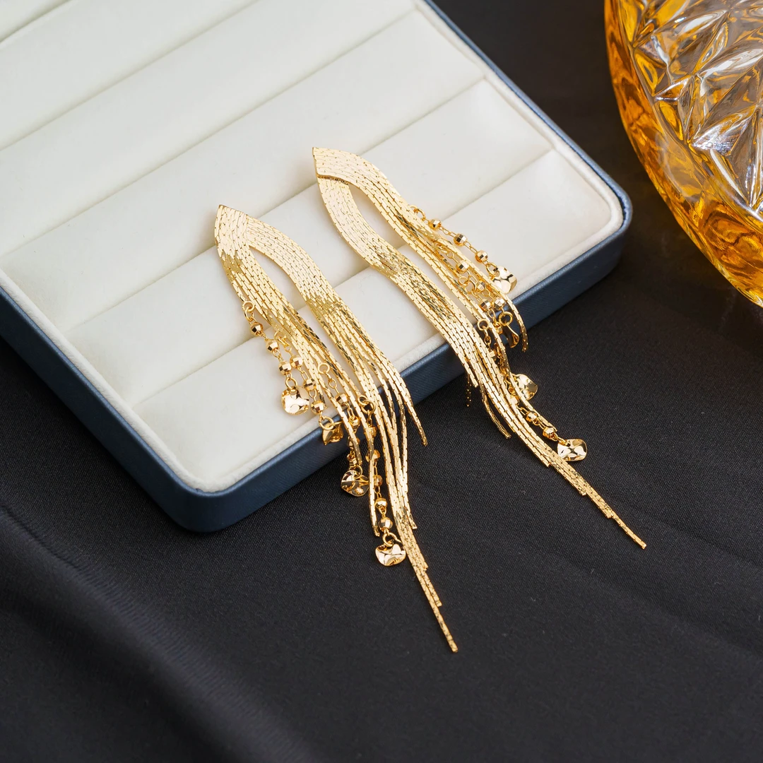 铜合金耳饰 925 银针[浪漫星河]秋季爆款时尚奢华女人味耳环E3077