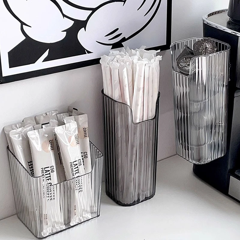 放吸管收纳盒壁挂架家用商用奶茶店挂冰箱吧台收纳神器专用装勺子