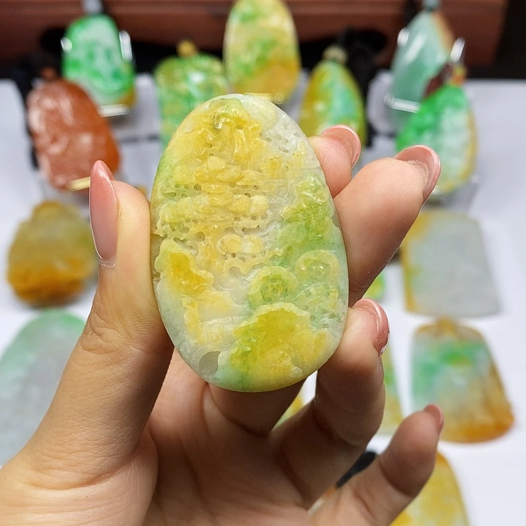 颈饰未镶嵌翡翠查*言天然翡翠A货