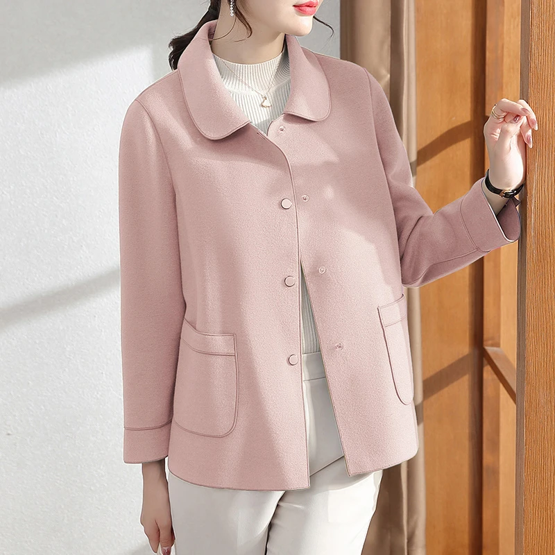 【雪夕】毛呢外套时尚气质百搭C-X-XX22001