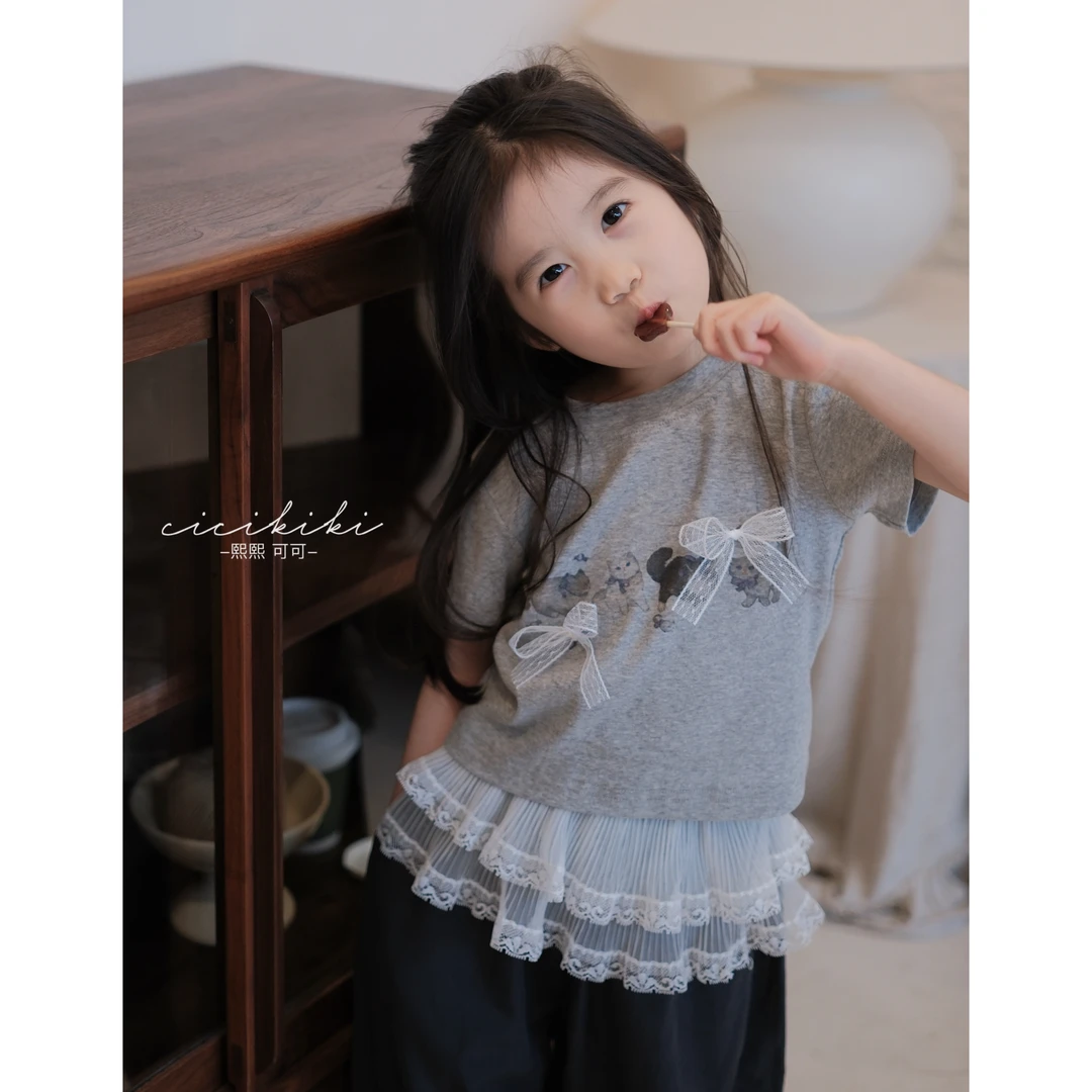 X【奶糖猫】2025儿童夏季新款休闲时尚品质亲子T恤 熙熙可可TX2533