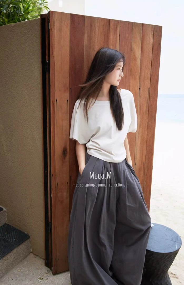 福秒-后背敲美的！后露背宽松百搭短袖T恤（MG06058#）MG