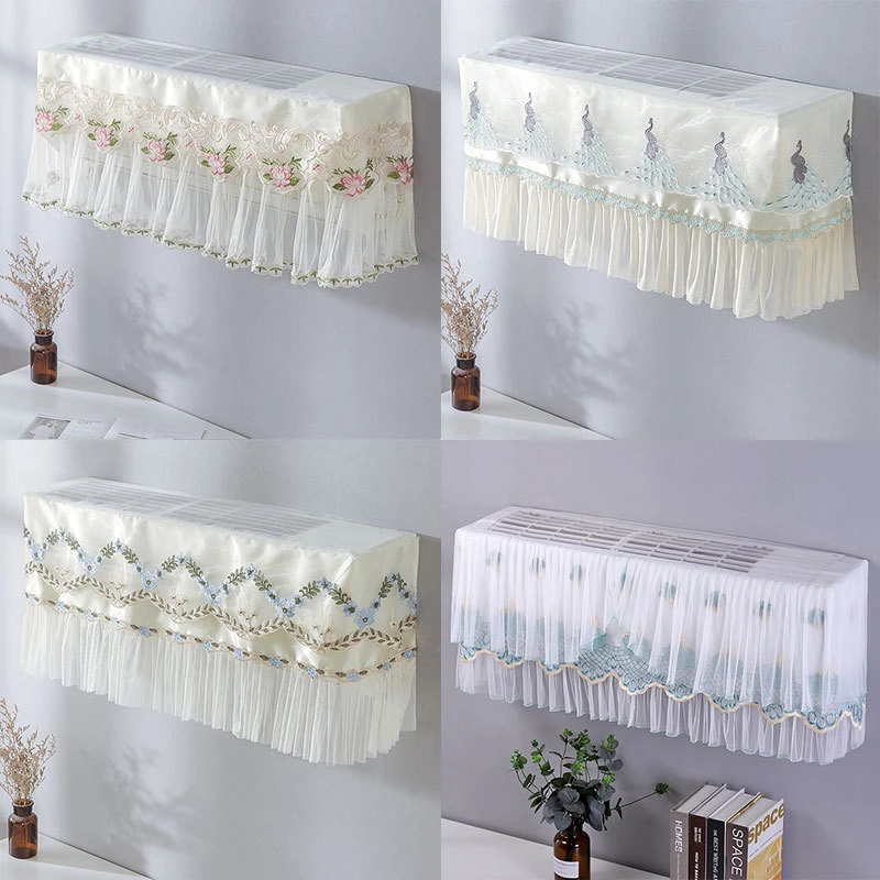 挂式空调室内防尘罩盖布开机不取式家用客厅时尚紫色现货空调罩