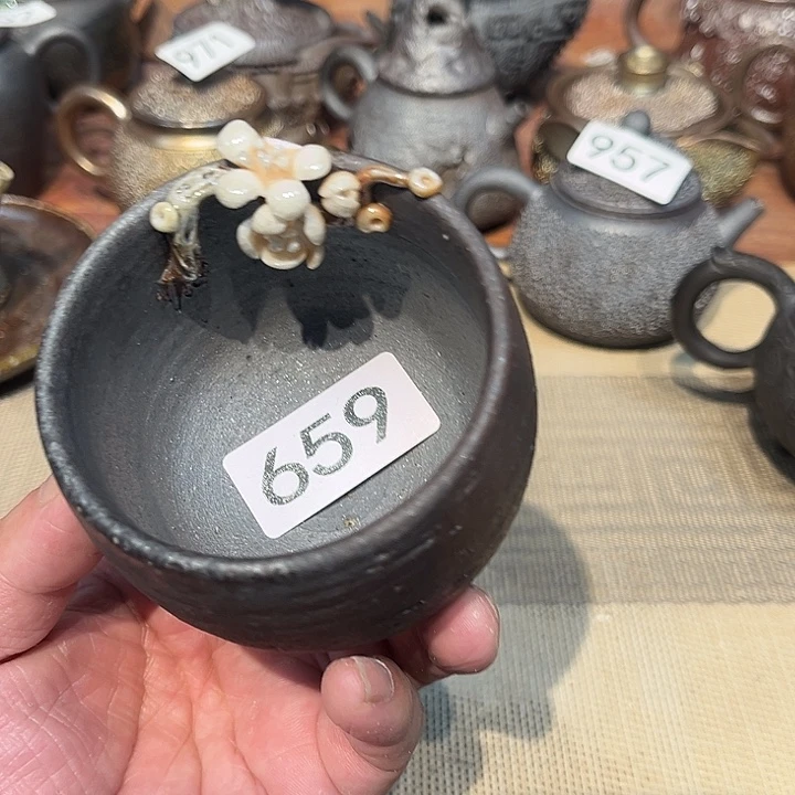 南***葵摆件柴烧裸烧茶具福利659瑕