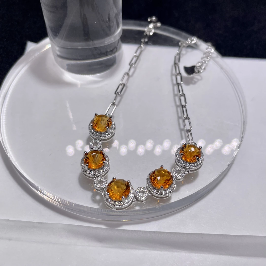 暴力黄水晶烟花切手链s925 KT25052029