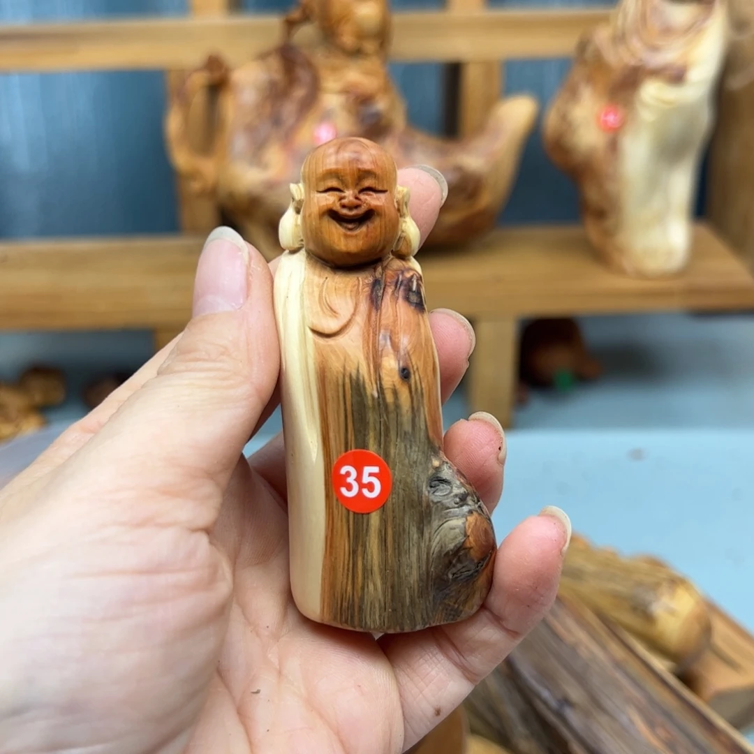 高***成木崖柏木摆件手把件