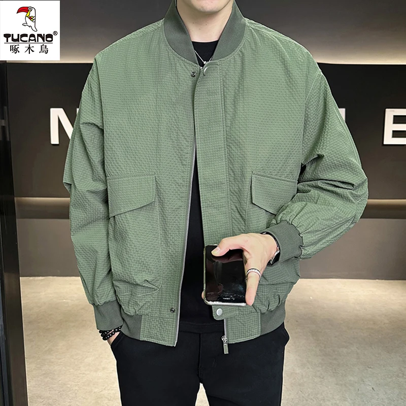 TUCANO/啄木鳥春秋男士夹克宽松休闲时尚工装痞帅棒球领百搭外套