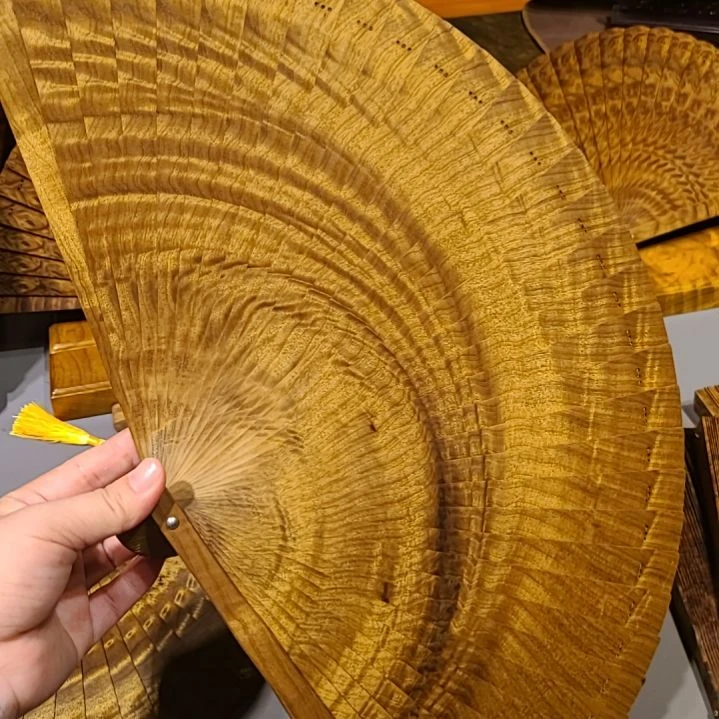 扇子26小叶桢楠金丝楠木苏扇