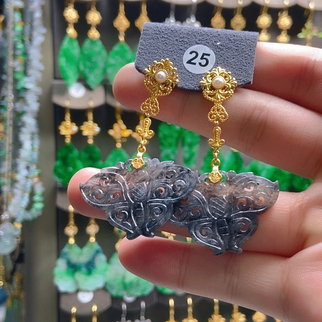 翡翠未镶嵌耳饰翡翠