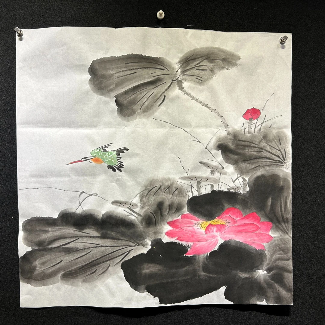 【荷雅】张静老师书画作品-横版 画芯：70*70