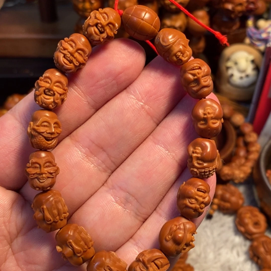 星***0手串橄榄核1.1小芬殷派单双面十八罗汉手串