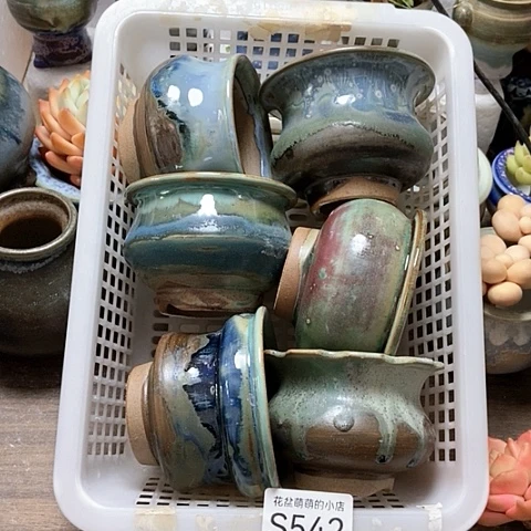 紫砂花盆542微瑕品口径7到8左右