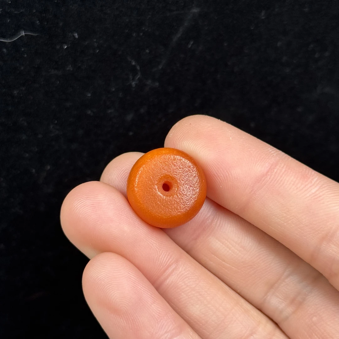 Y6388天然原矿蜜蜡 老蜡墩子 17*10mm抖音基地质检发货