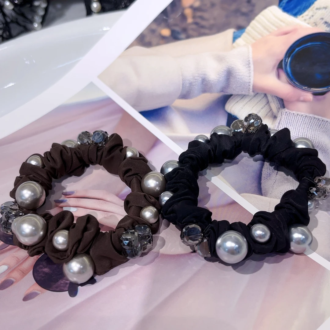 F782黑色咖色两个钉珠水水面膜圈