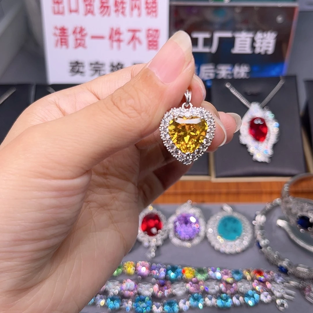 蓝宝石颈饰银S925镶嵌t z 93