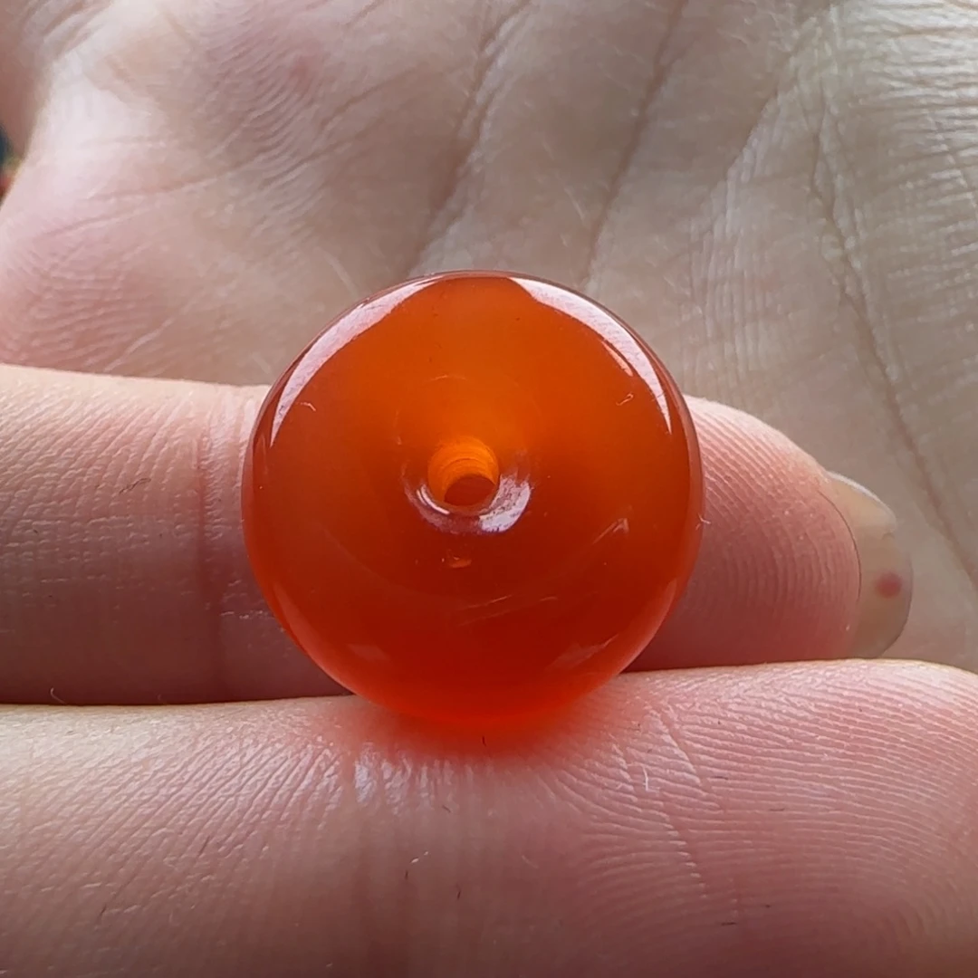 南红玛瑙未镶嵌平安扣15.2*5.9有棉