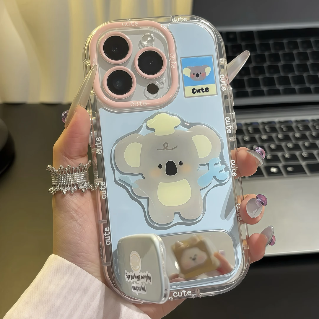考拉贴片镜子支架适用苹果16手机壳iPhone15小米14vivoppo华为p70