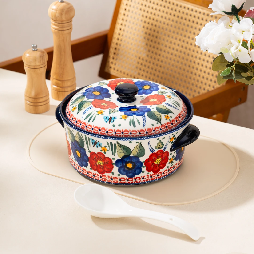 【西里西亚】手绘西里西亚-10.5英寸带盖汤锅