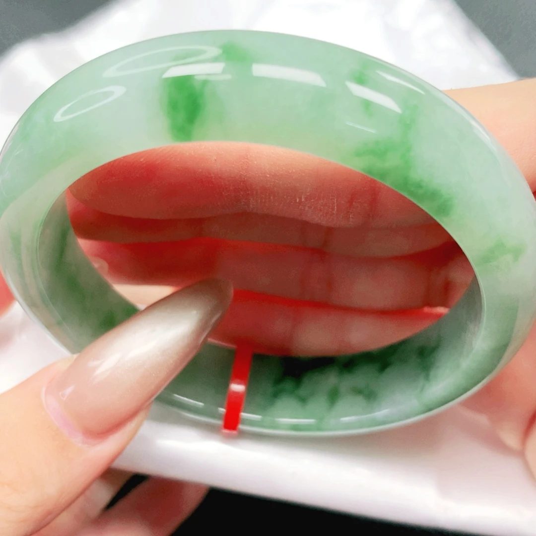 翡翠未镶嵌手镯56.57