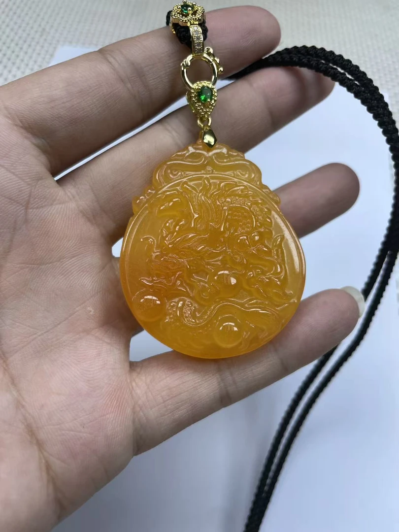 N420冰黄龙牌吊坠经典精品时尚气质百搭情侣多样性发一