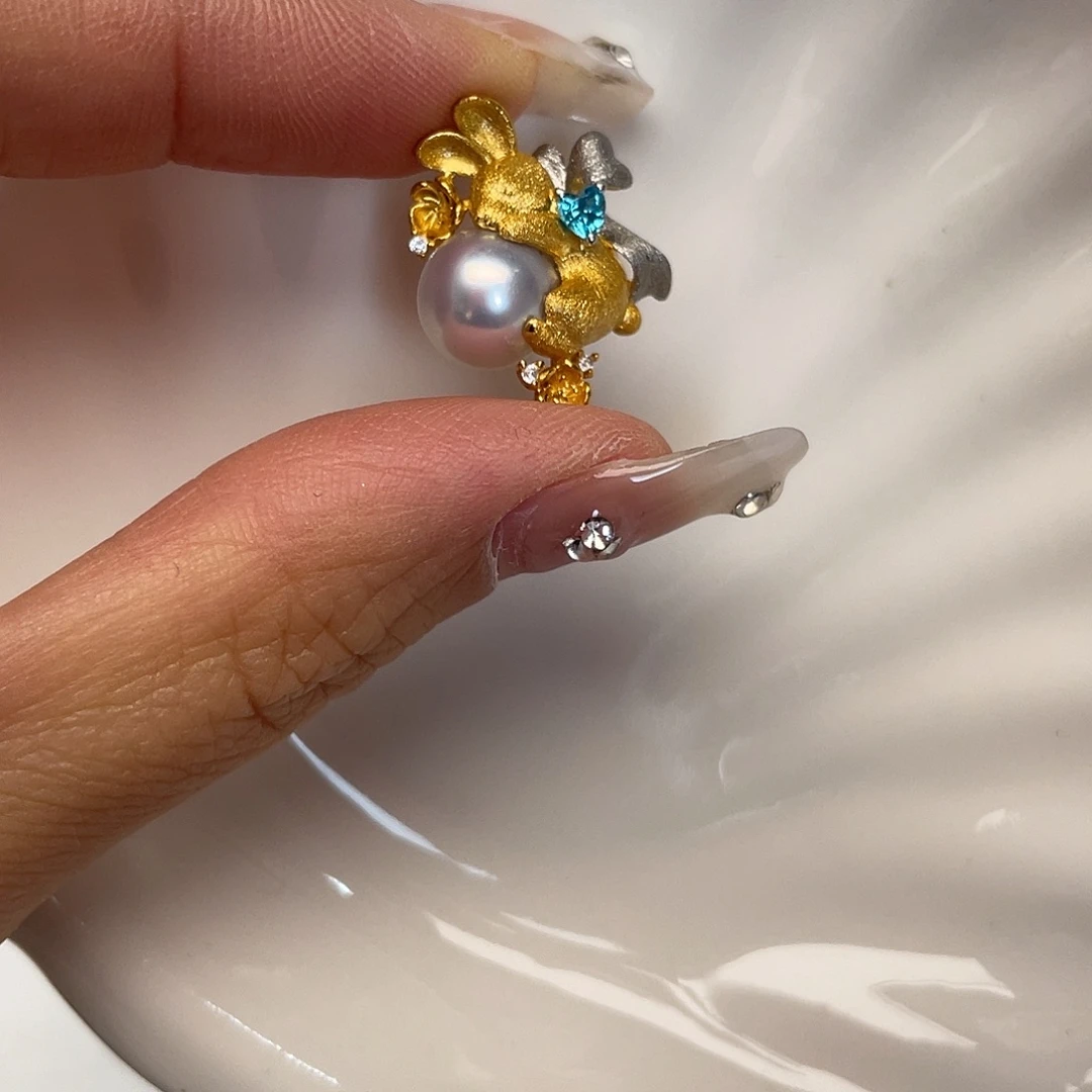 银S925镶嵌海水珍珠吊坠(不含链)