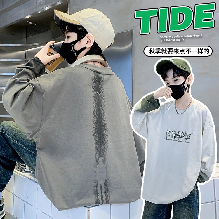 男童短袖T恤夏装2025新款儿童夏季半袖男童中大童夏款上衣潮t