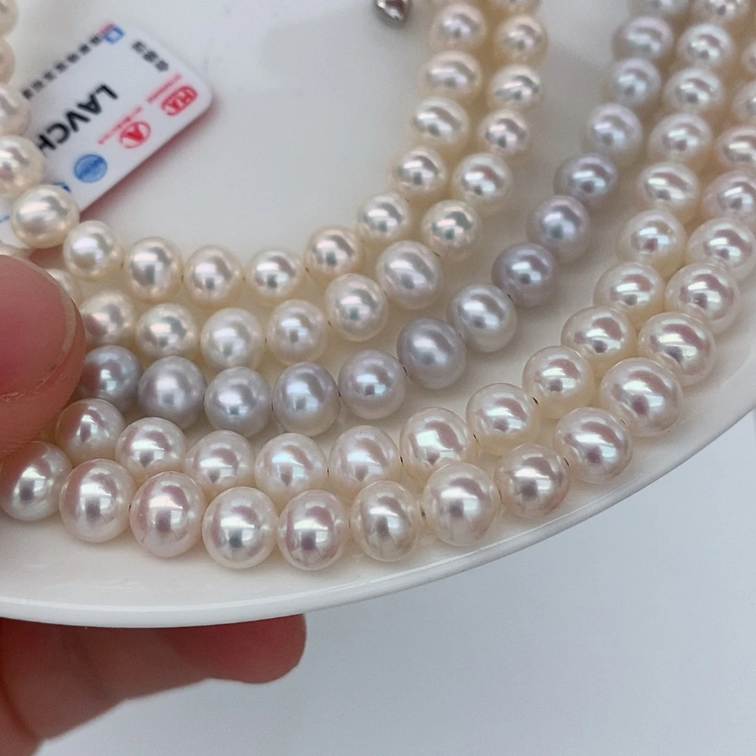 淡水珍珠颈饰未镶嵌无核5.5-6.5mm多样性发一