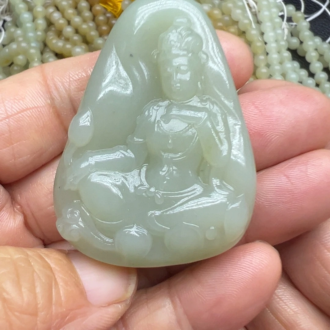 和田玉（糖玉）未镶嵌吊坠(不含链)