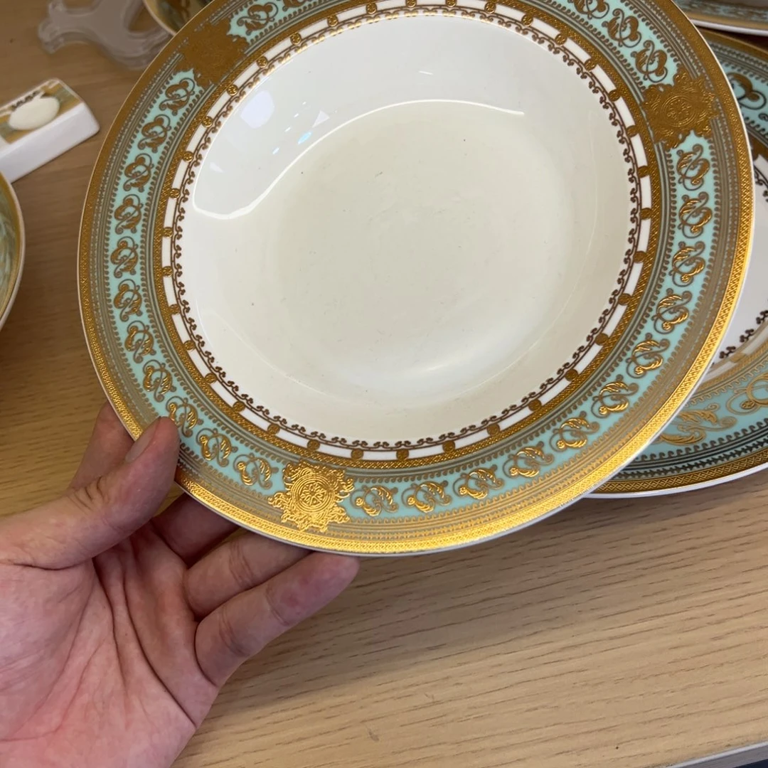 瓷片8.5寸草帽盘两个一单