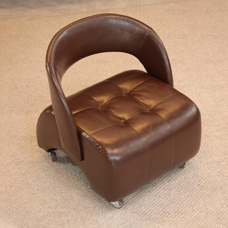 【加高正版溜溜凳】客厅家用单人休闲沙发椅椅子靠背椅小凳子矮凳ZX