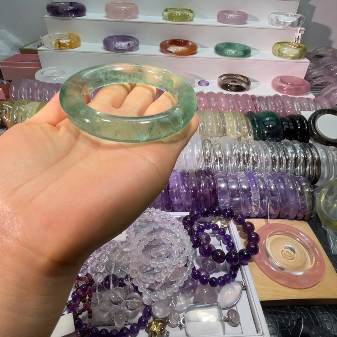 手镯萤石未镶嵌手镯60.5圈口22号