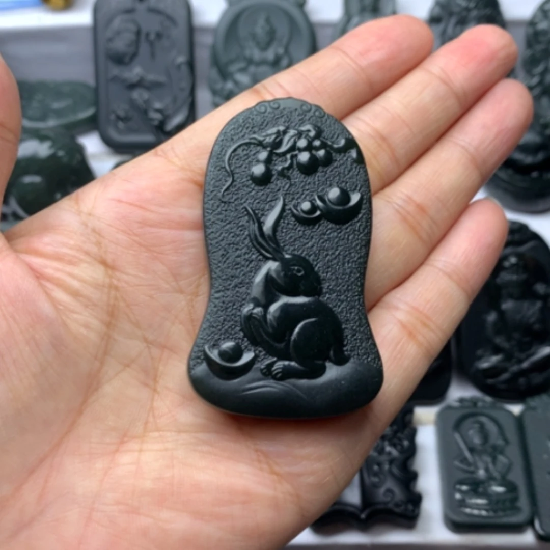 【闪购商品】颈饰未镶嵌和田玉双面雕刻