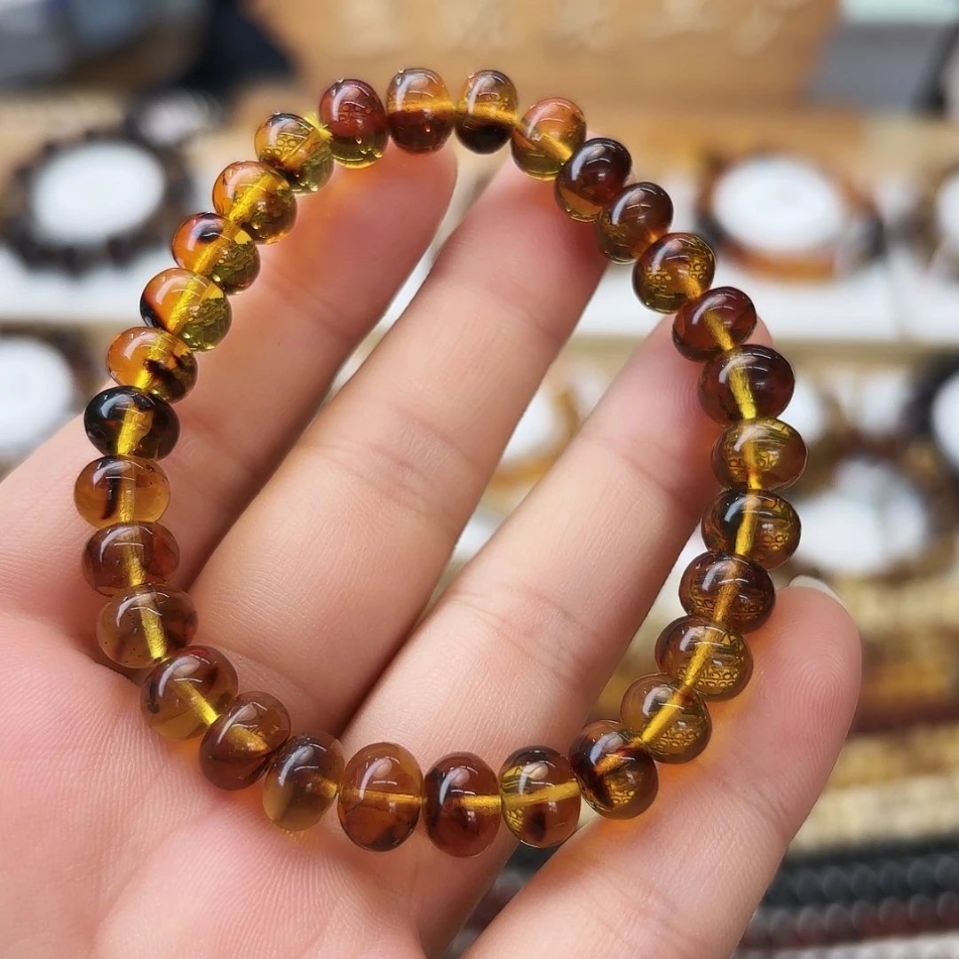 琥珀未镶嵌裸石八