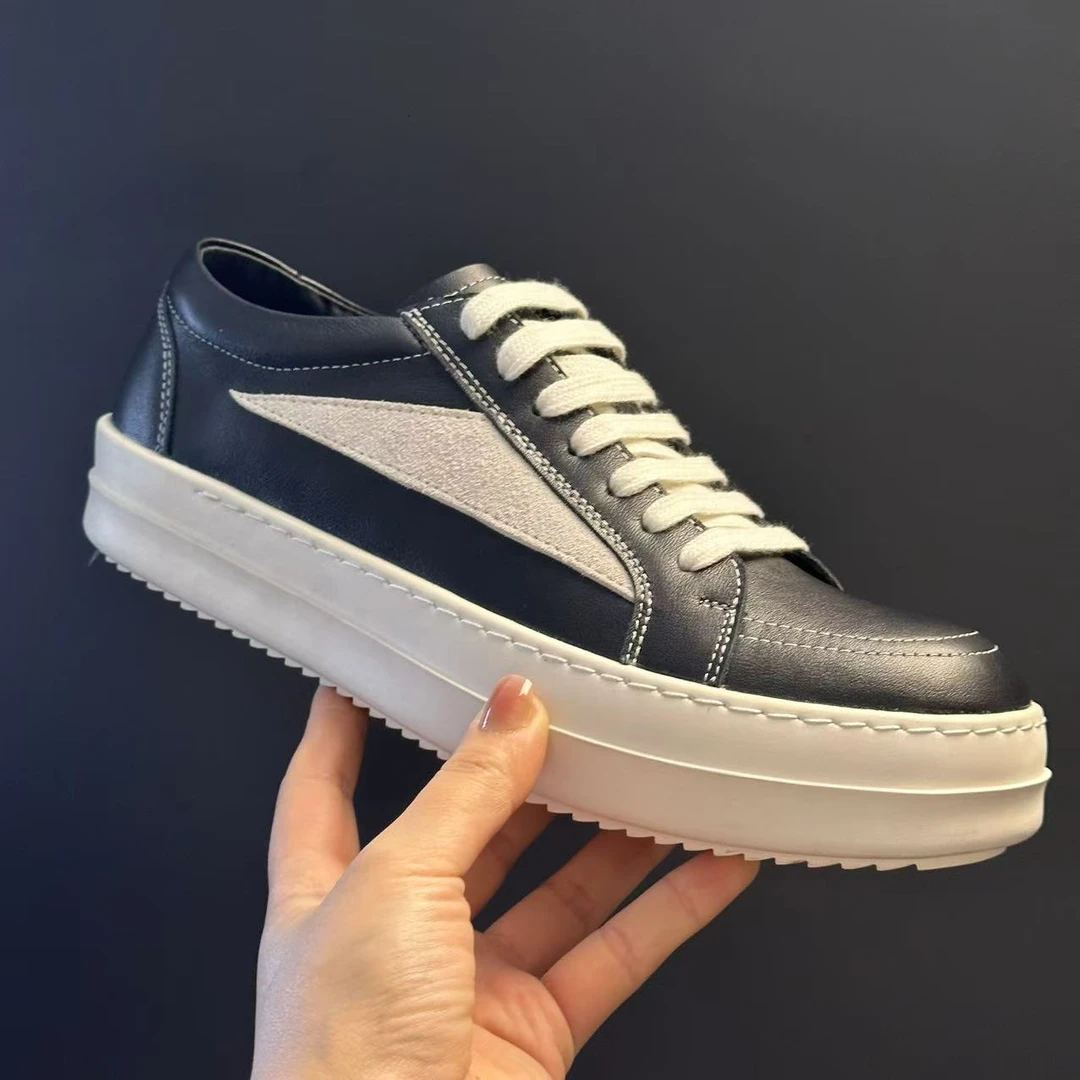 【头层牛皮RO】支持对比美式倒三角板鞋时尚百潮流复古男鞋99352
