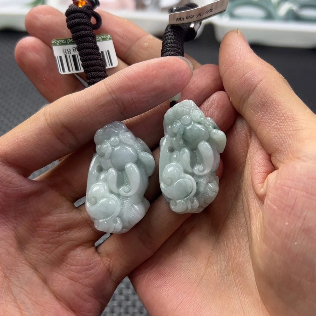 翡翠未镶嵌颈饰貔恘多样性拍一发一