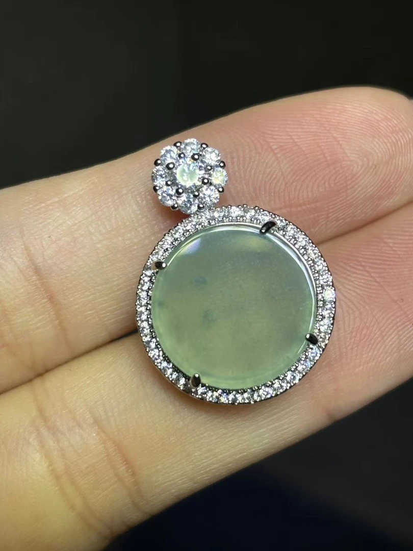 面面来财珠宝AT5326 -A货翡翠无事牌-配绳