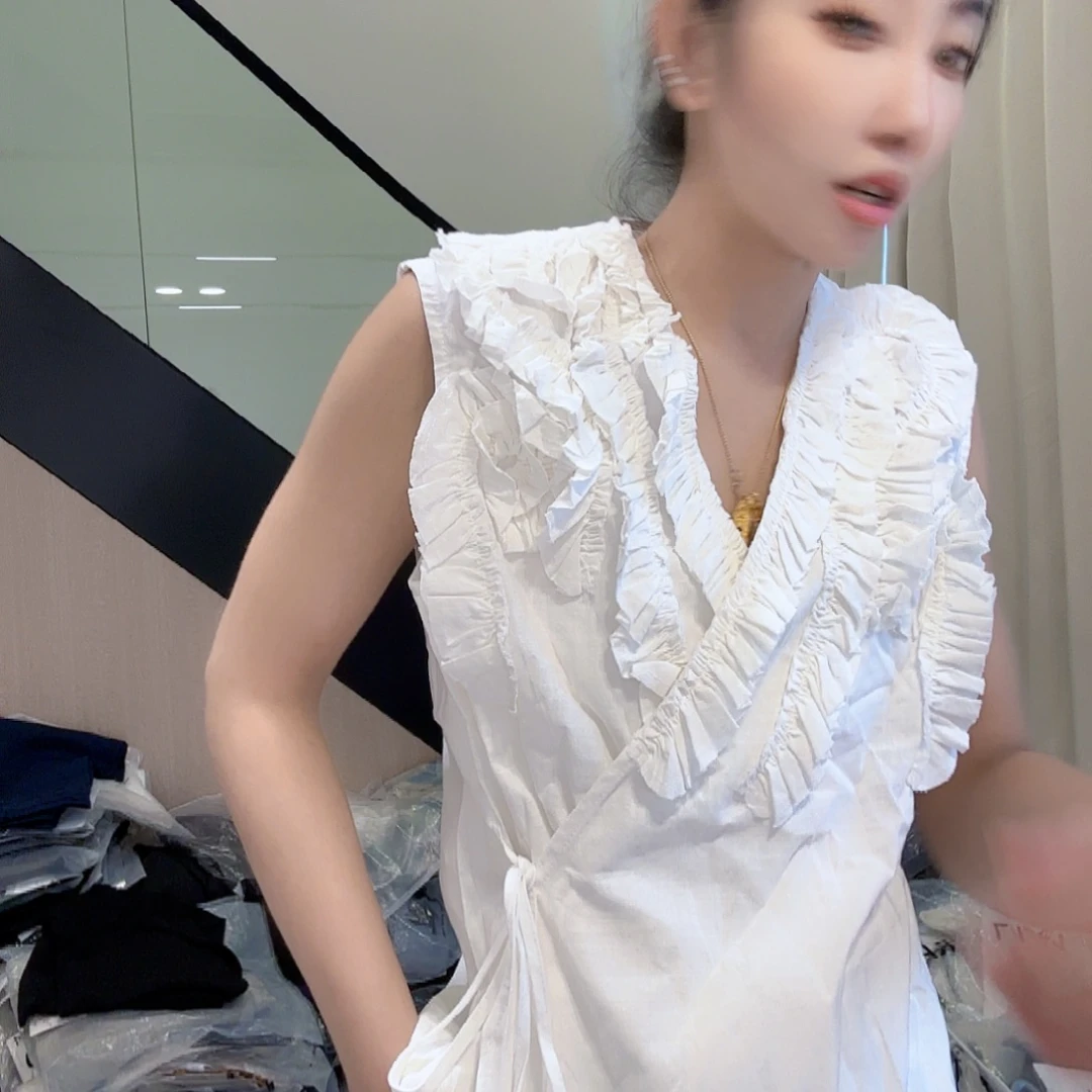 亚麻木耳边上衣466767976