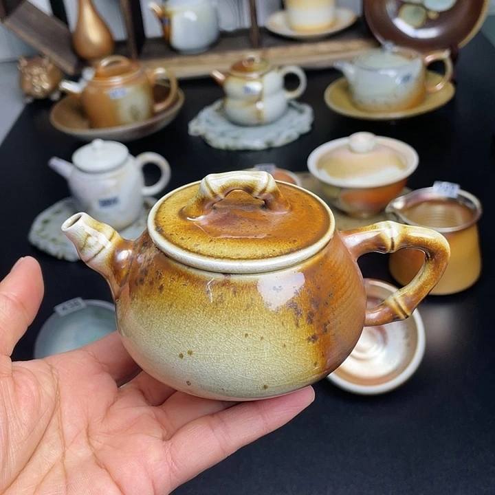 燃薪柴烧茶器竹节壶