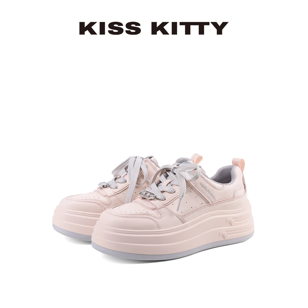 可爱舒适增高女式休闲板鞋厚底女款2025爆款百搭高级感