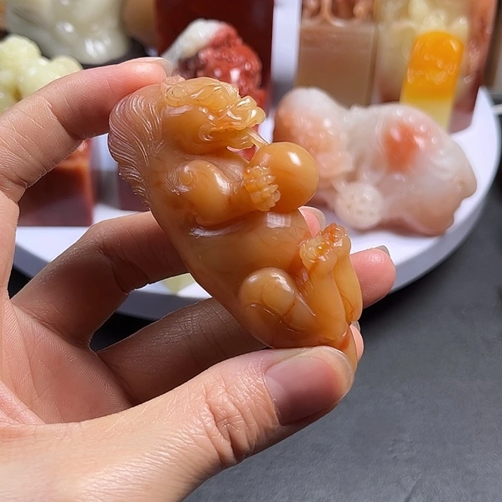 寿山石寿山手把件