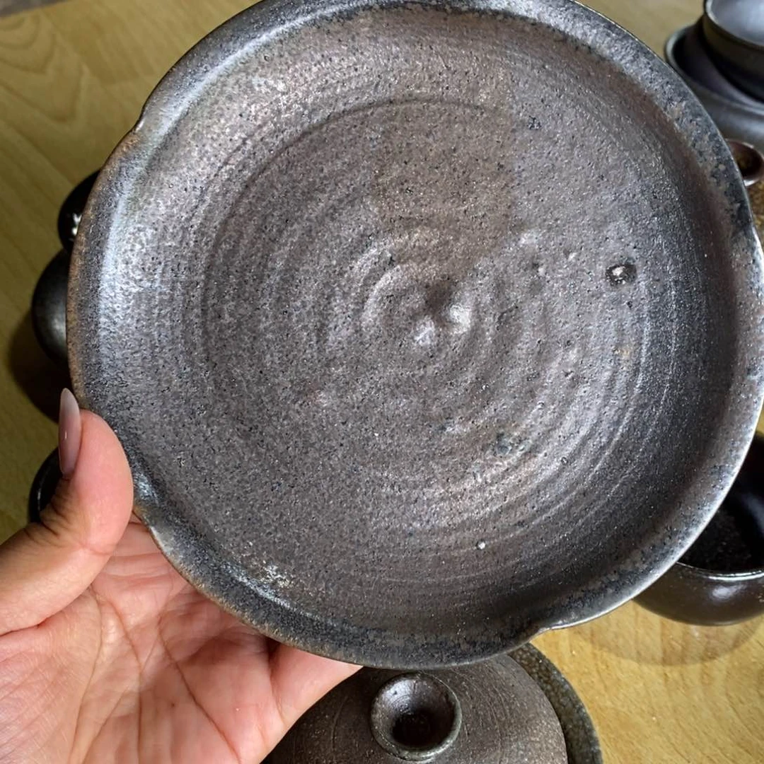 浪鬼柴烧 鬼小柴系列 壶承 微瑕