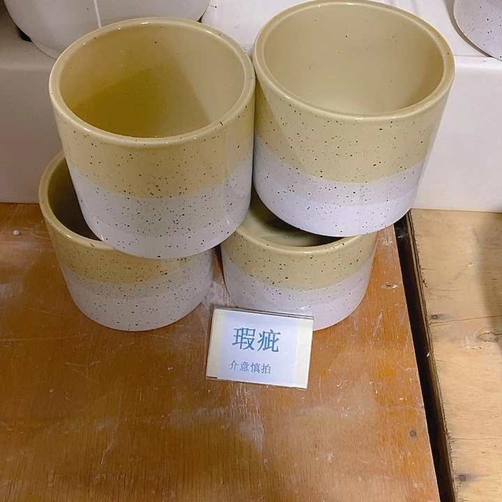 紫砂花盆多肉瑕疵盆有孔。