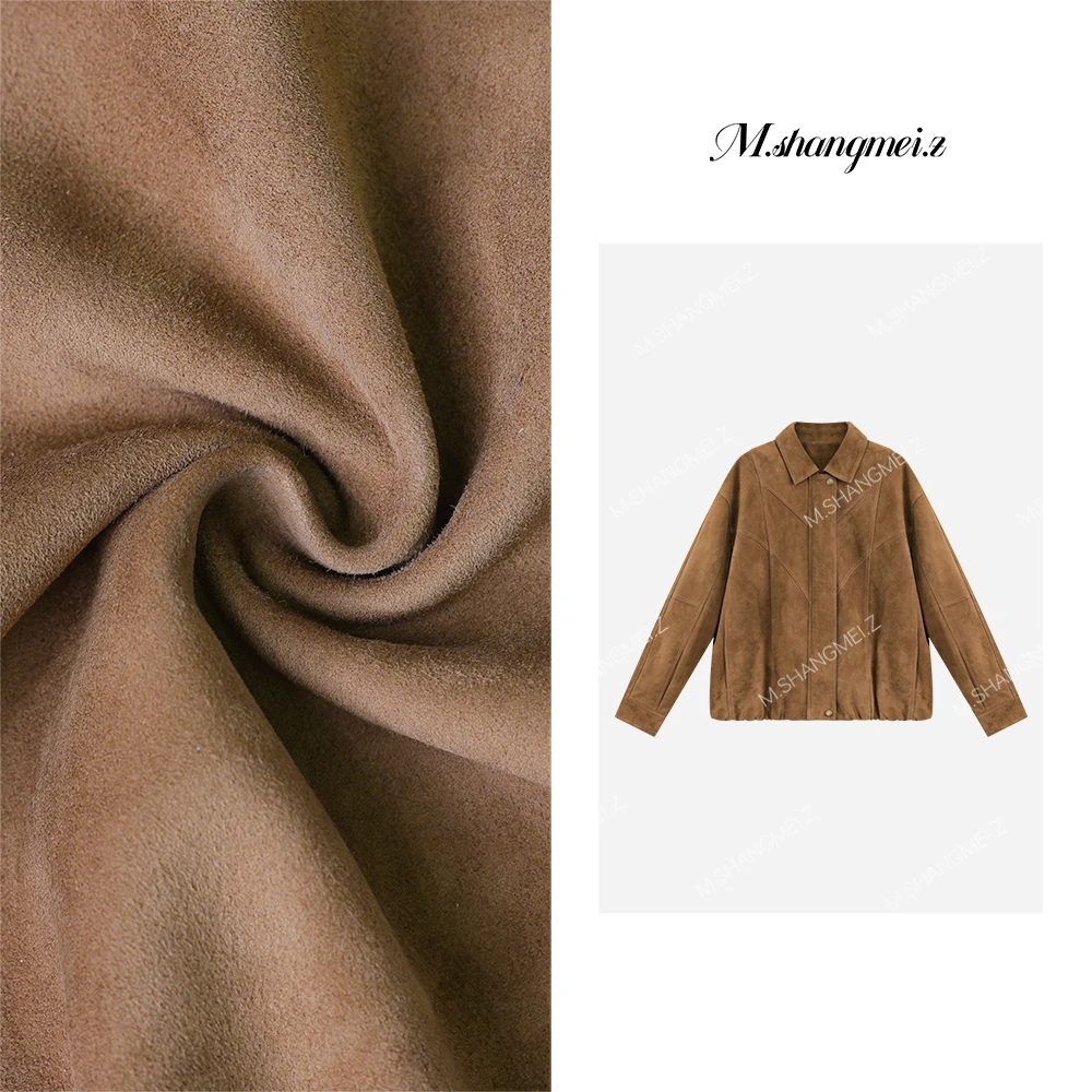 M.SHANGMEI.Z/沐熙【秋阳外套】美大哥气质夹克翻毛皮皮衣X062659